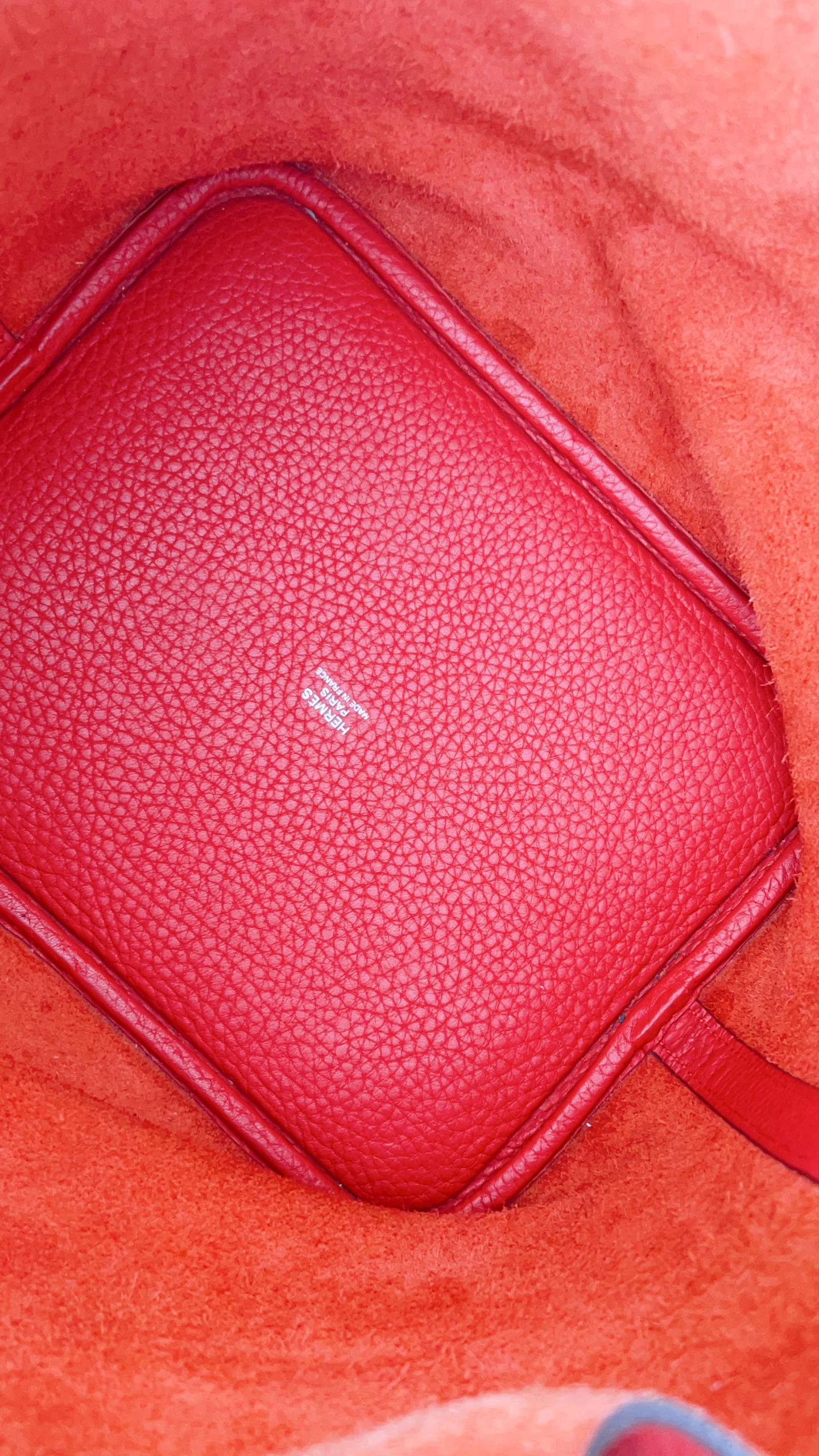 Hermes Picotin 22 in Red Clemence