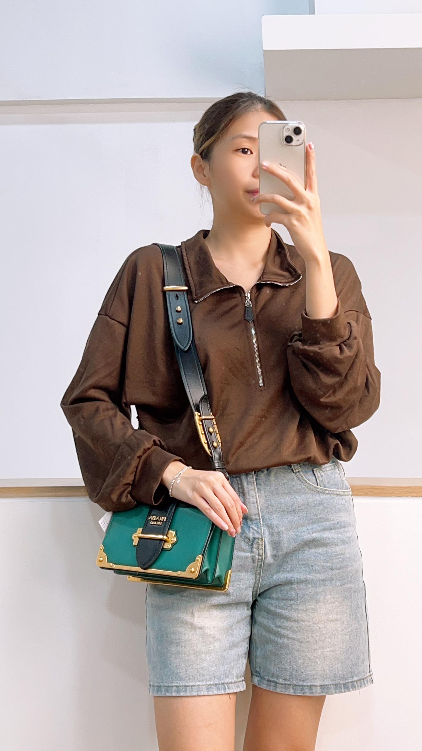 Prada Cahier Biliardo Green Black (GHW)