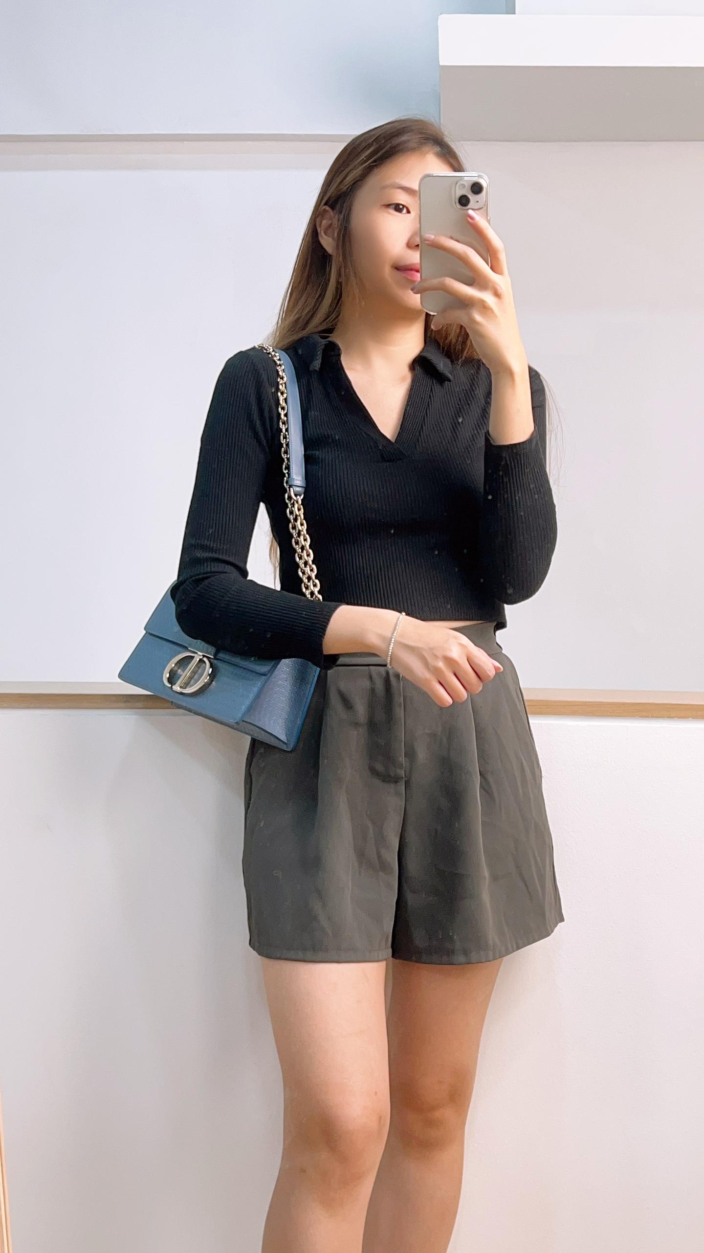 Dior Blue Micro Cannage 30 Montaigne Shoulder Bag (GHW)