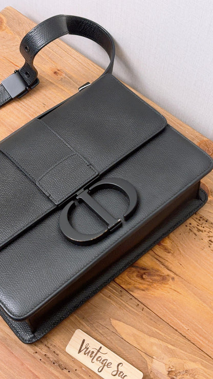 Dior So Black Grained Calfskin Montaigne 30