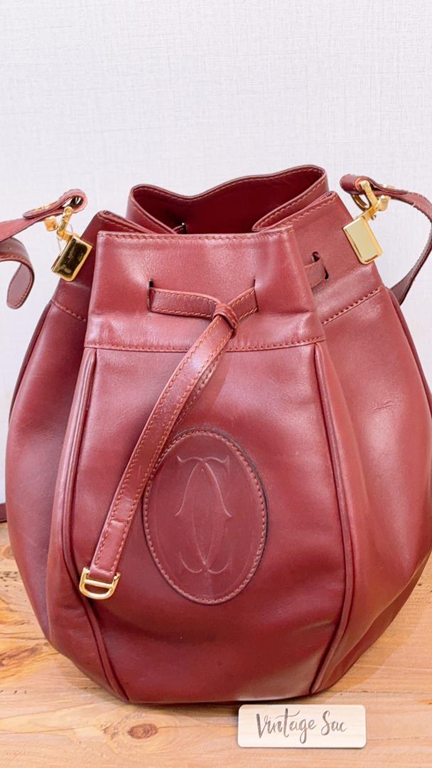 Bordeaux Must de Cartier Bucket Bag