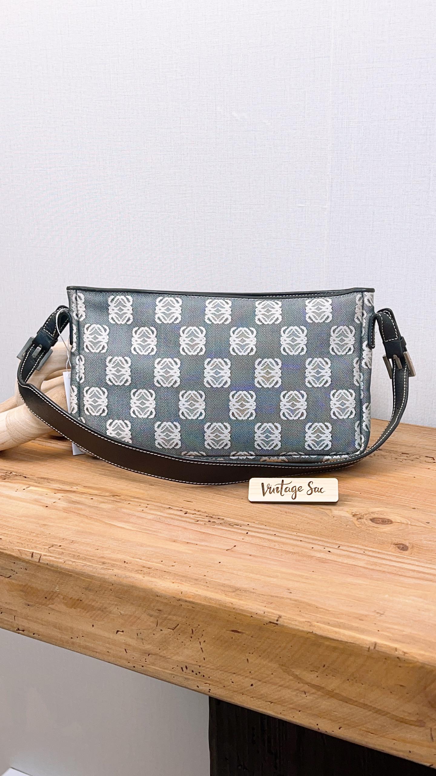 Loewe Anagram Canvas Vintage Shoulder Bag