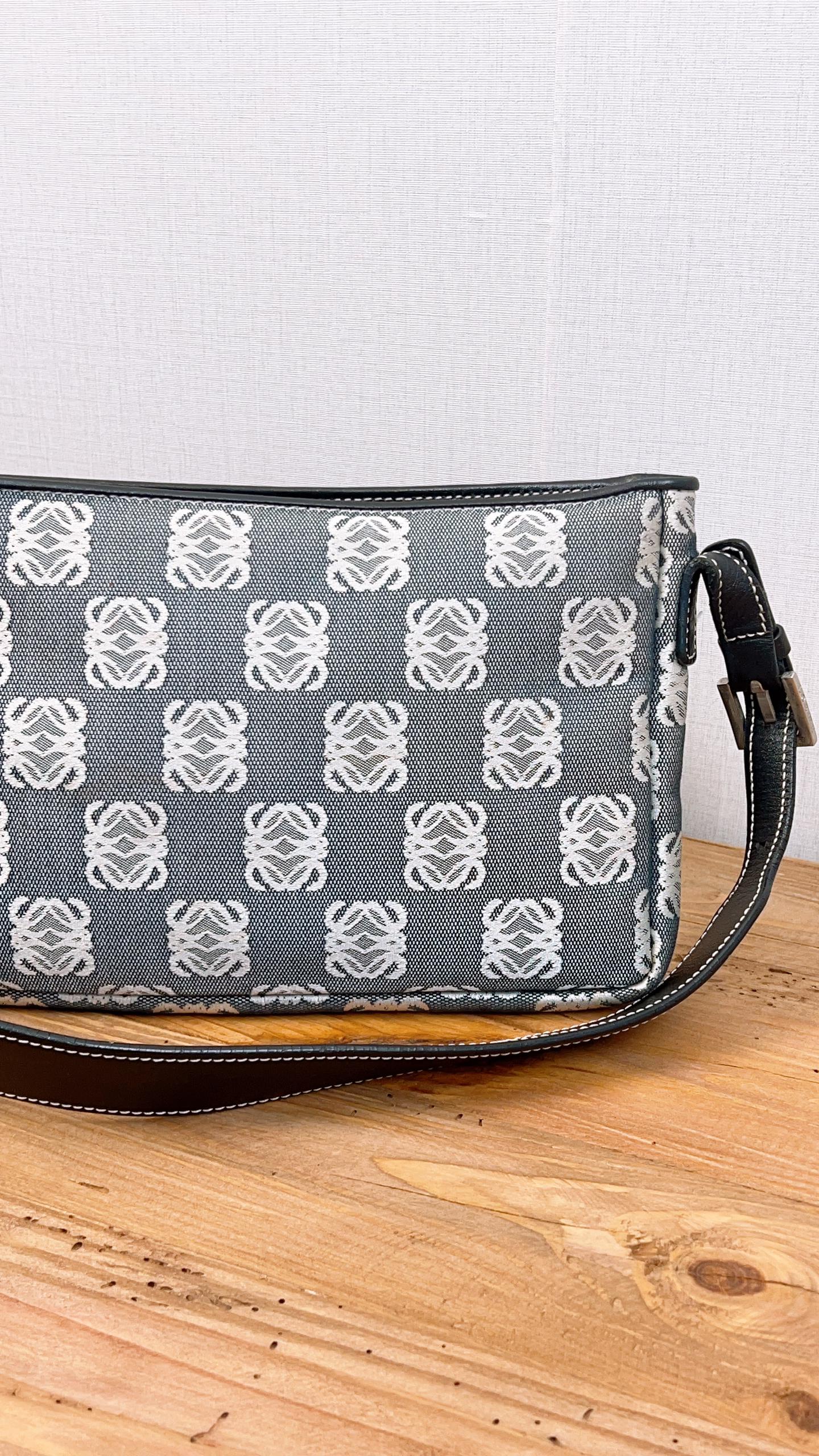 Loewe Anagram Canvas Vintage Shoulder Bag