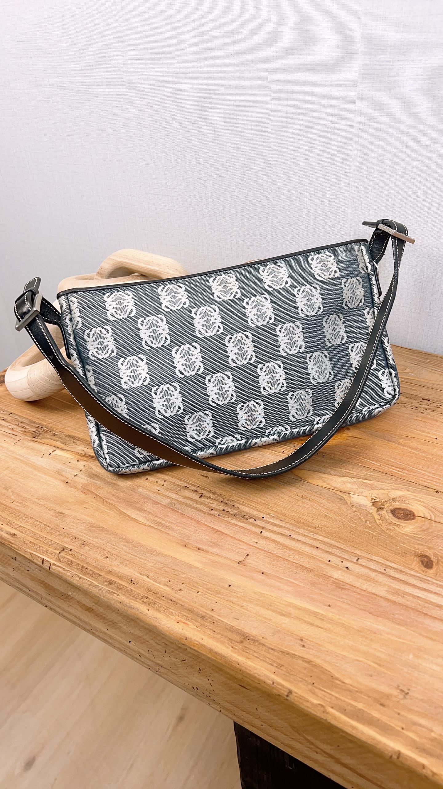Loewe Anagram Canvas Vintage Shoulder Bag