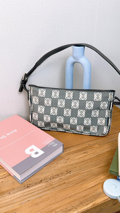 Loewe Anagram Canvas Vintage Shoulder Bag