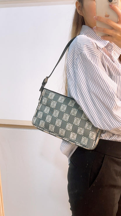 Loewe Anagram Canvas Vintage Shoulder Bag