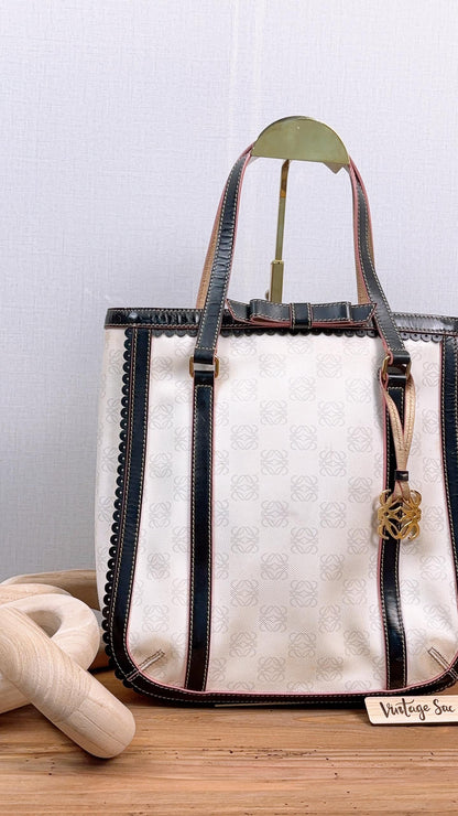 Loewe Off White Laced Anagram Vertical Tote