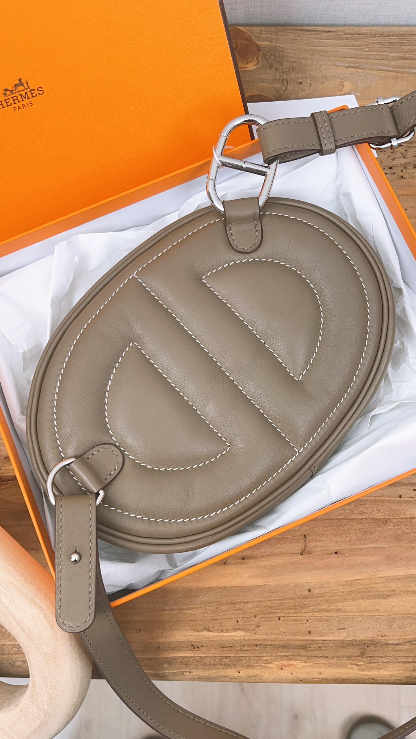 Hermes Etoupe In The Loop Belt Bag (PHW)