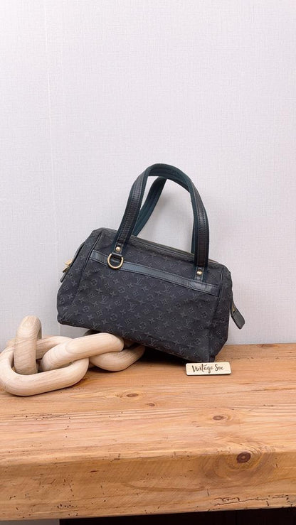 LV Navy Minilin Canvas Josephine PM