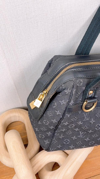 LV Navy Minilin Canvas Josephine PM