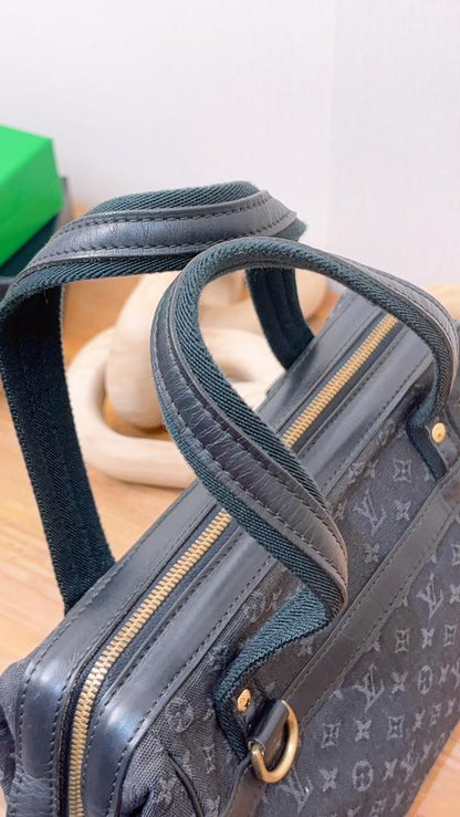 LV Navy Minilin Canvas Josephine PM