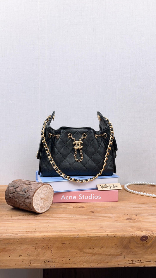 Chanel Black Caviar Mini 25 (GHW)