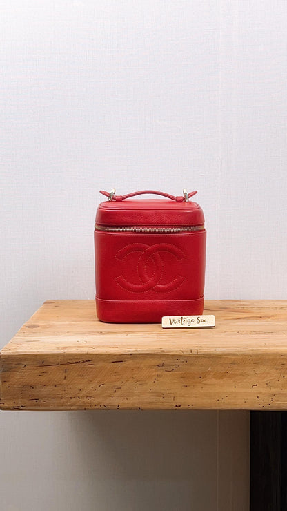 Chanel Red Caviar Vintage Vanity (GHW)