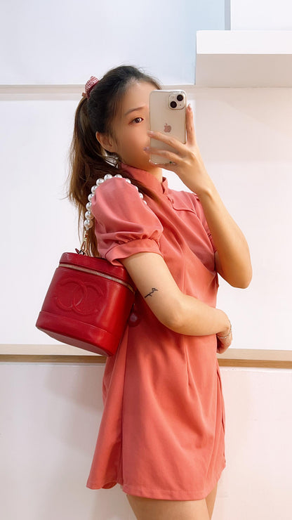 Chanel Red Caviar Vintage Vanity (GHW)