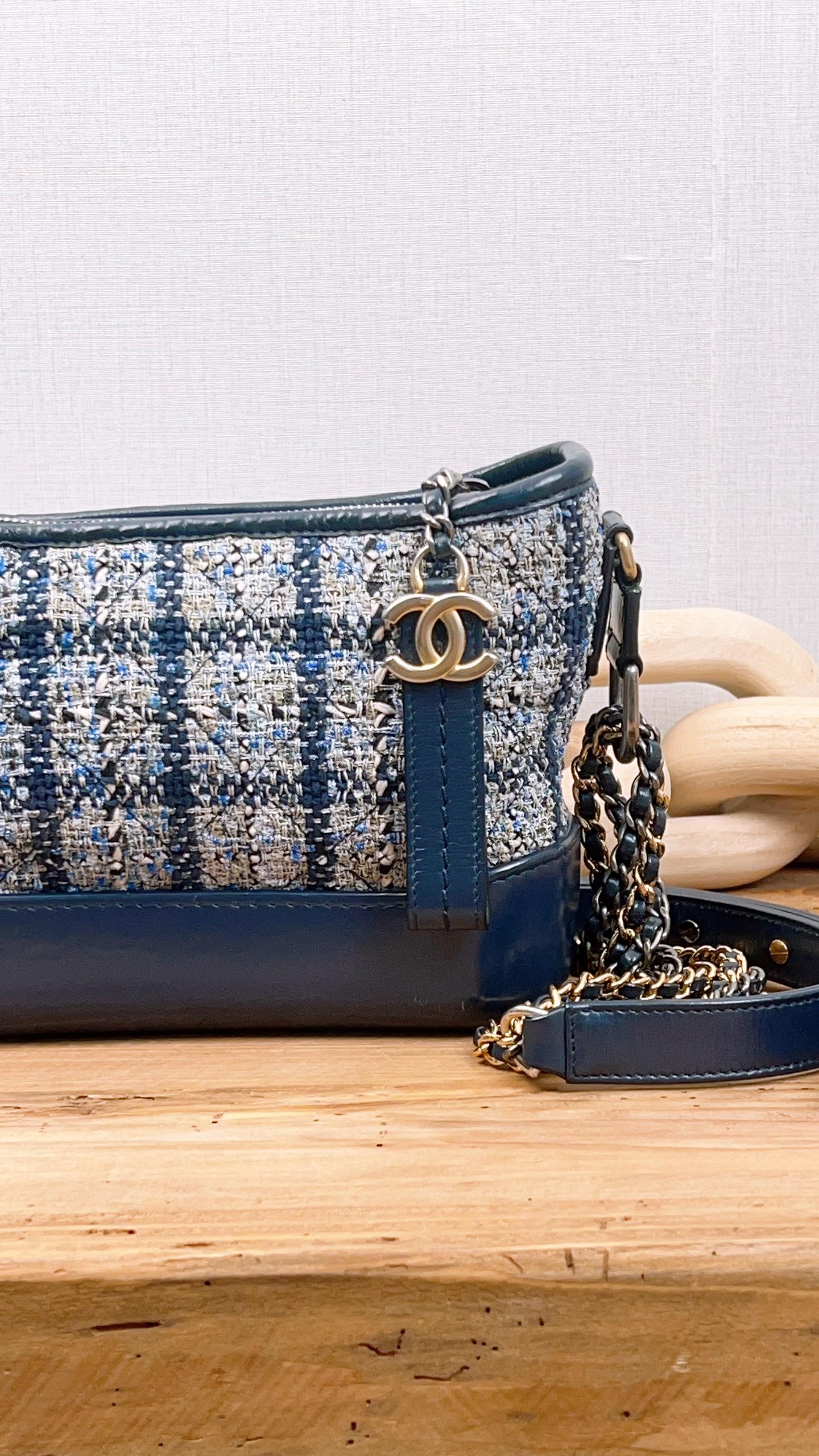 Chanel Small Navy Tweed Gabrielle