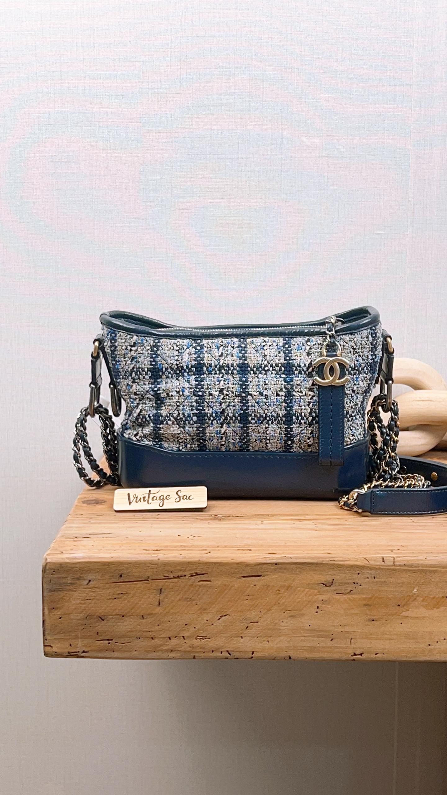 Chanel Small Navy Tweed Gabrielle