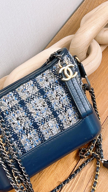 Chanel Small Navy Tweed Gabrielle