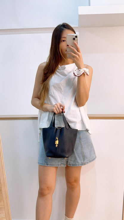 Hermes Blue Nuit Picotin 18 (GHW)