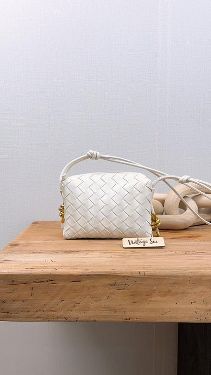 Bottega Veneta White Mini Loop Crossbody