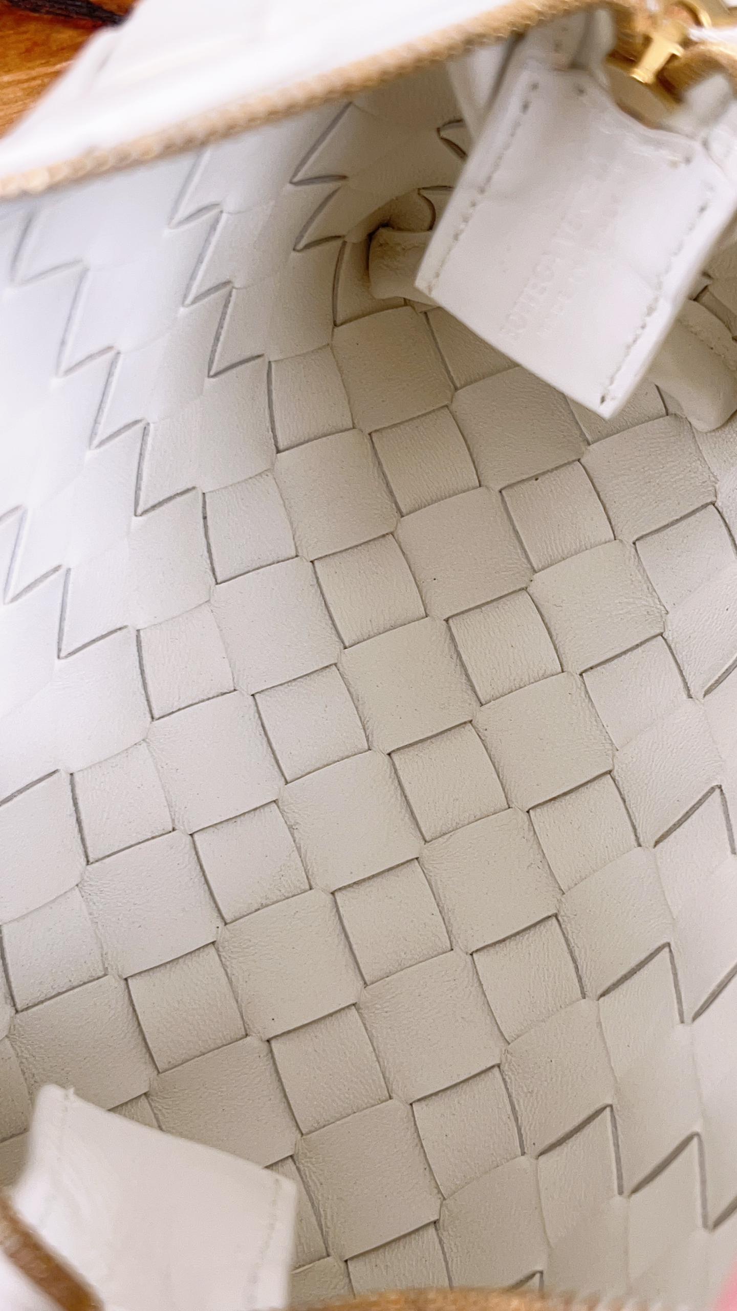 Bottega Veneta White Mini Loop Crossbody