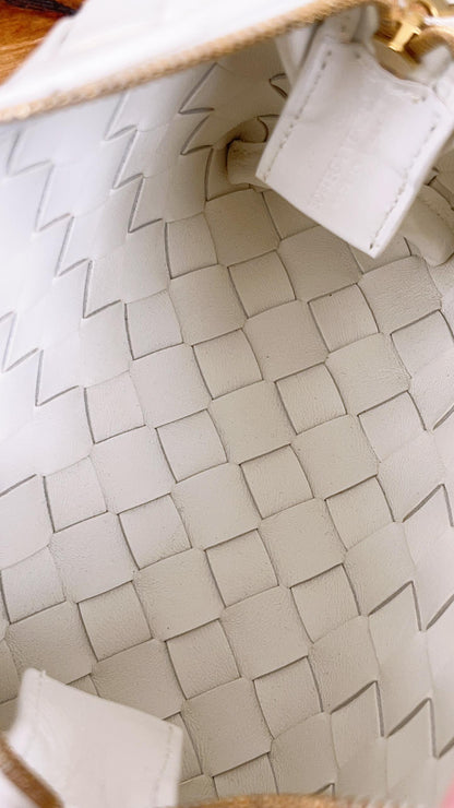 Bottega Veneta White Mini Loop Crossbody