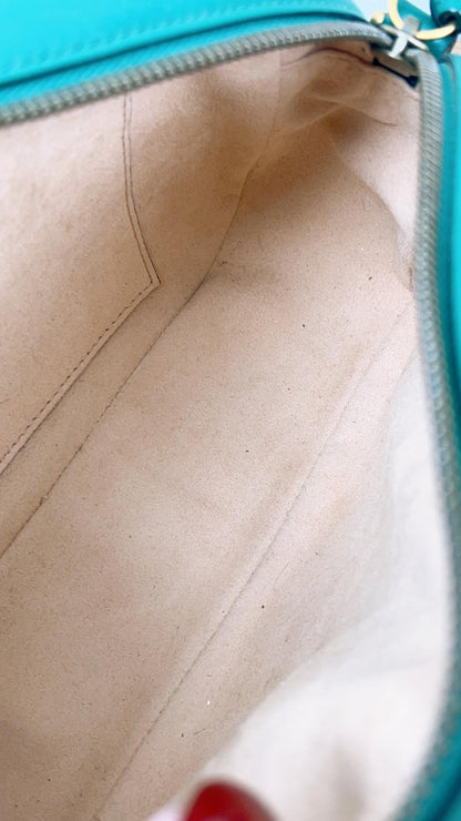 Gucci Green Calfskin Small Marmont Camera Bag (GHW)