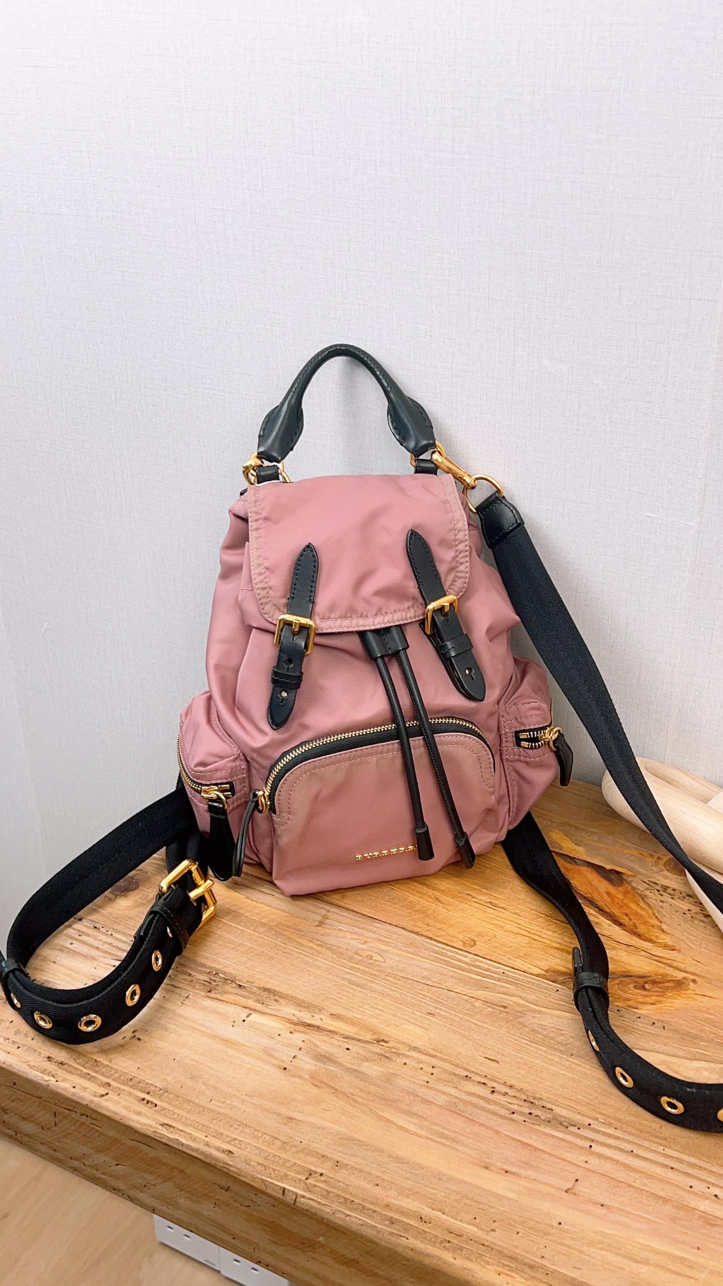 Burberry Pink Nylon Small Ruckrack Backpack