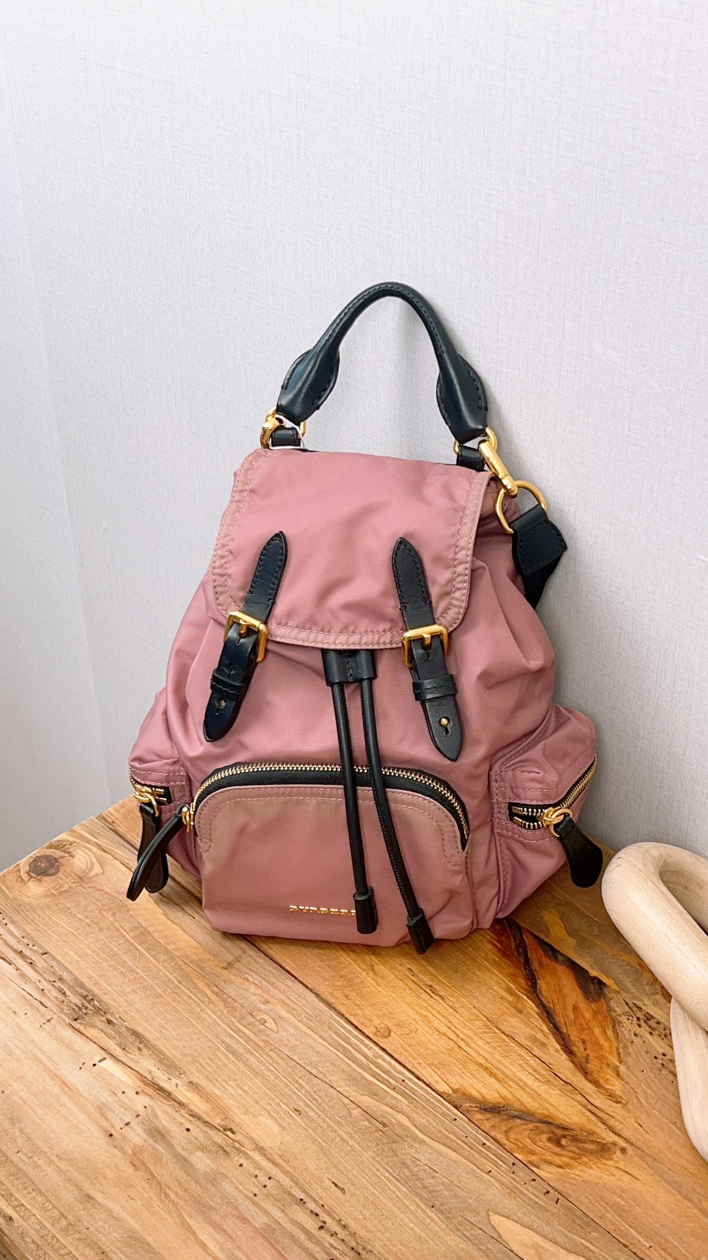 Burberry Pink Nylon Small Ruckrack Backpack