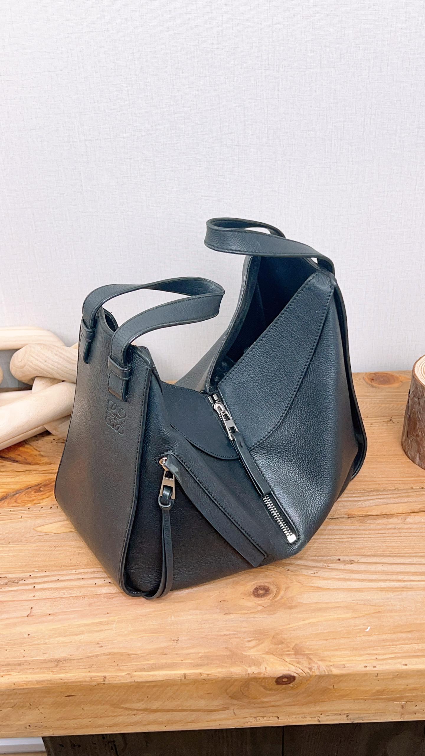 Loewe Black Hammock Small Leather Shoulder Bag