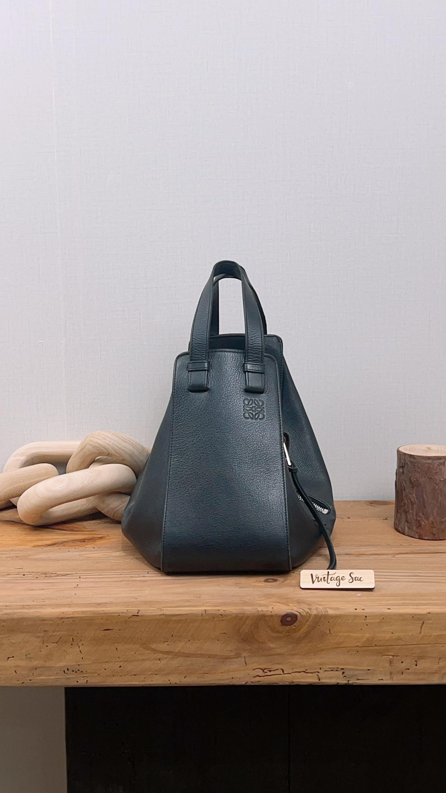 Loewe Black Hammock Small Leather Shoulder Bag