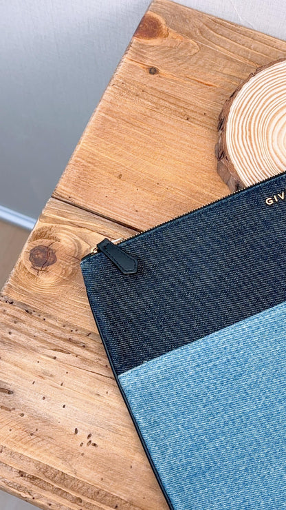 Givenchy Denim Large Document Pouch