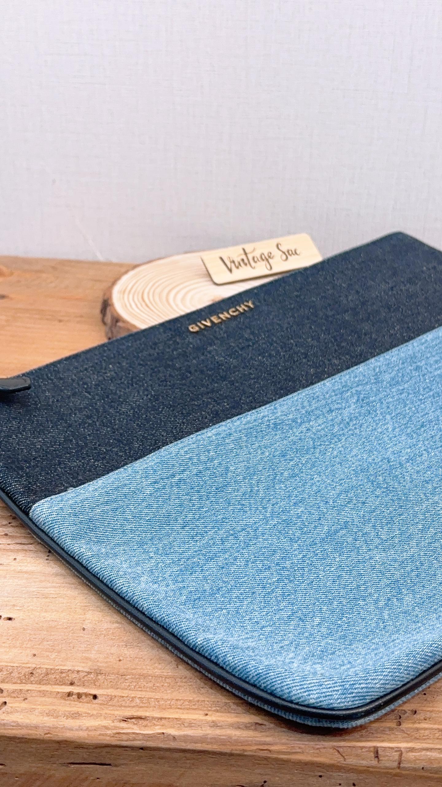 Givenchy Denim Large Document Pouch