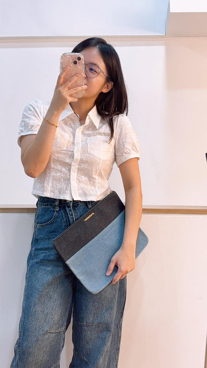 Givenchy Denim Large Document Pouch