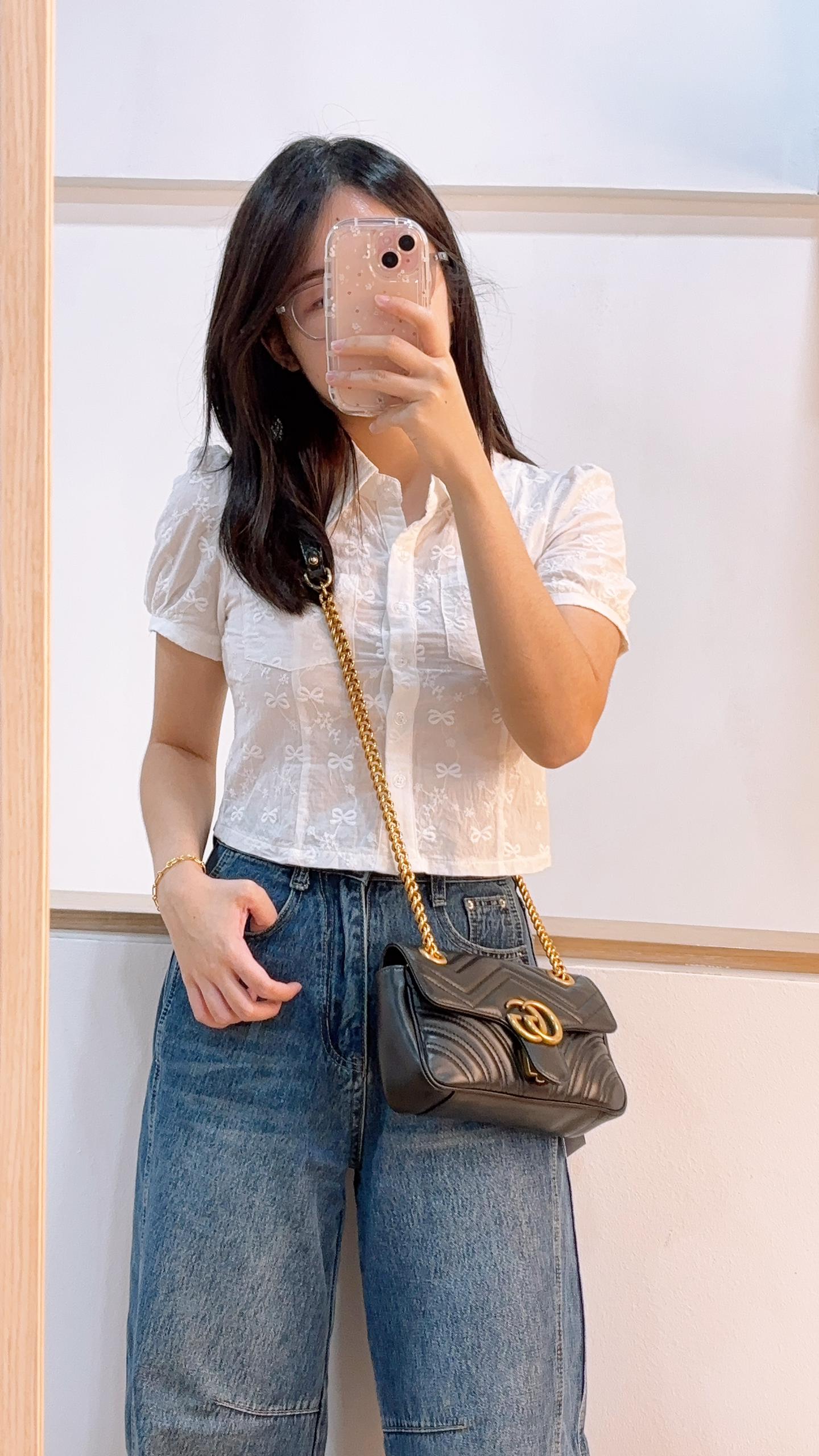 Gucci Black Calfskin Mini Marmont (GHW)