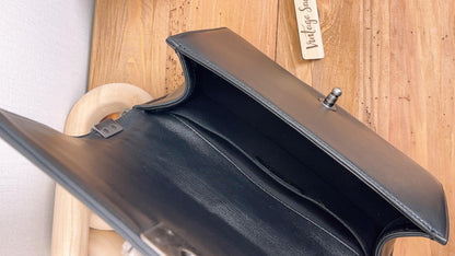 Chanel Black Lambskin Old Medium Boy Flap Bag (RHW)