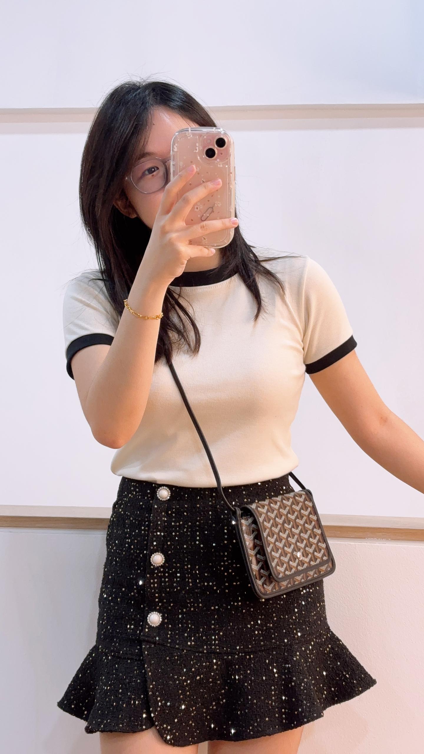 Goyard Black Plumet Crossbody Bag