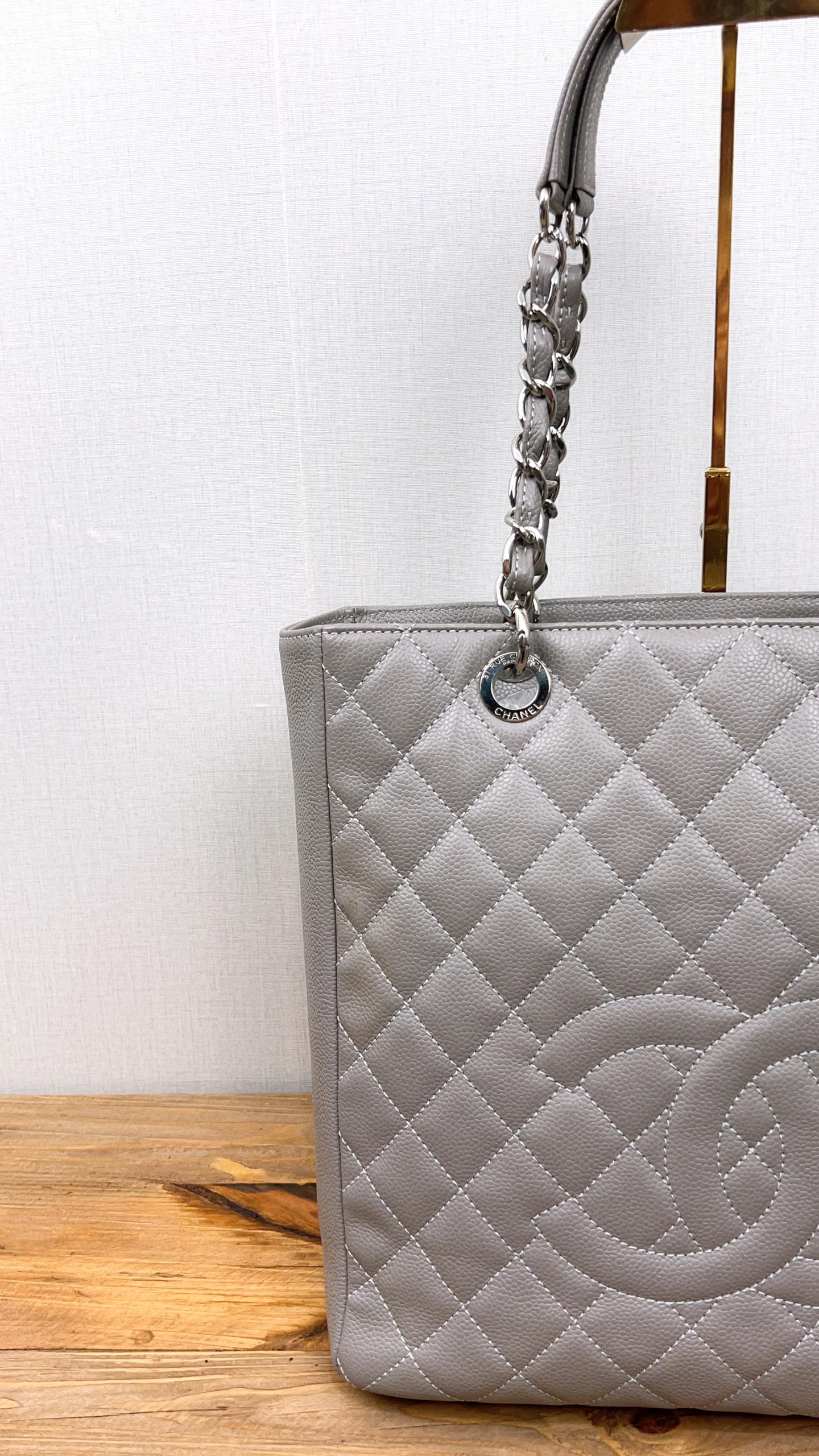Chanel Grey Caviar PST XL (SHW)