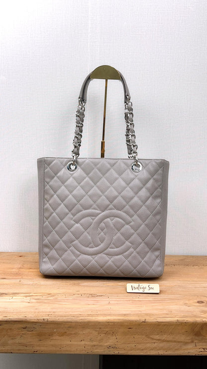 Chanel Grey Caviar PST XL (SHW)