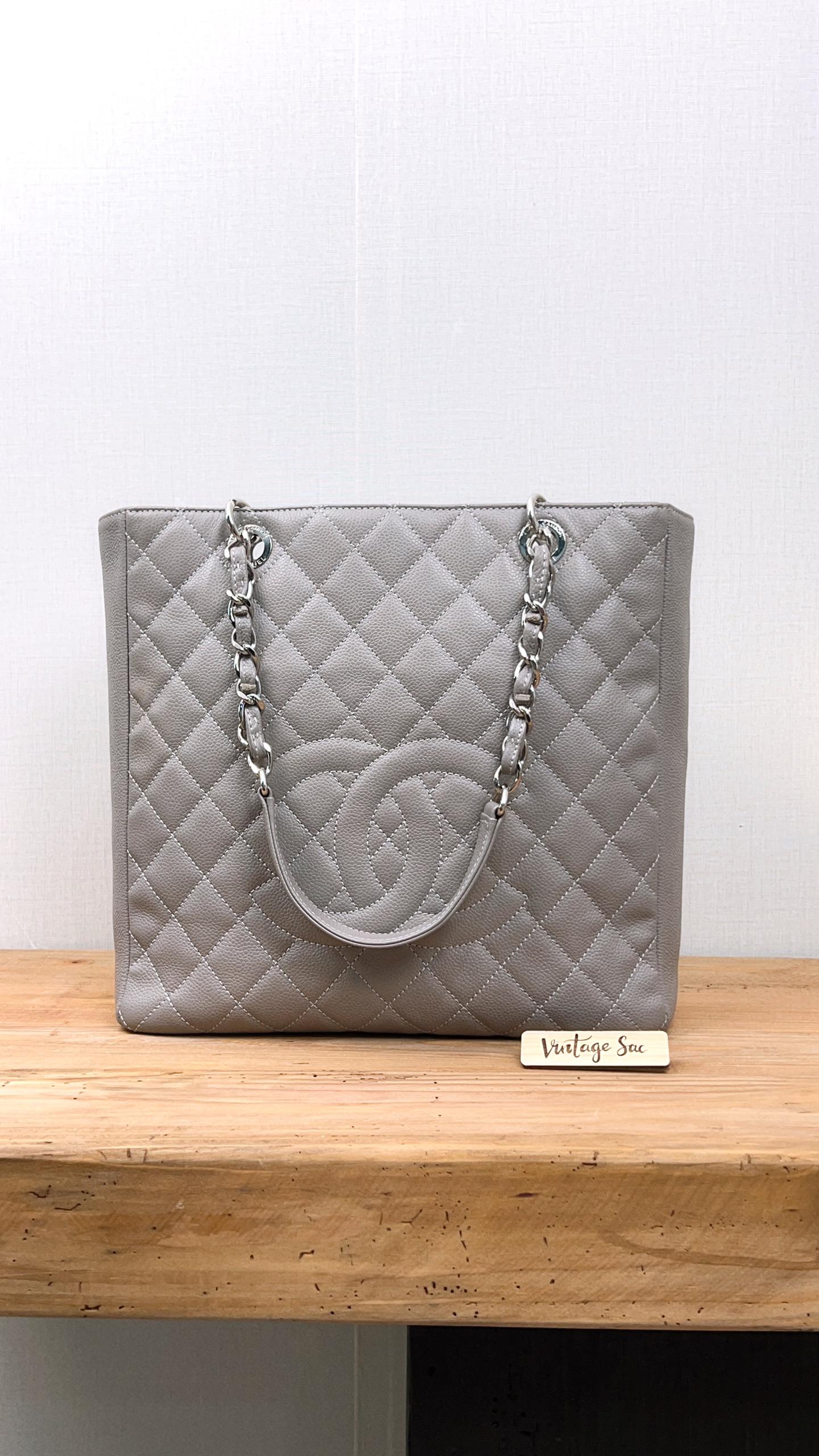 Chanel Grey Caviar PST XL (SHW)