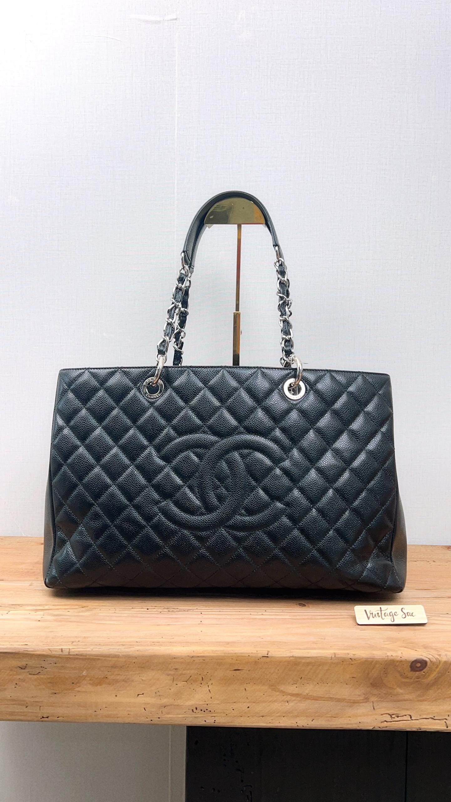 Chanel Black Caviar GST XL (SHW)