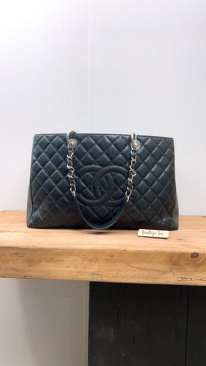 Chanel Black Caviar GST XL (SHW)