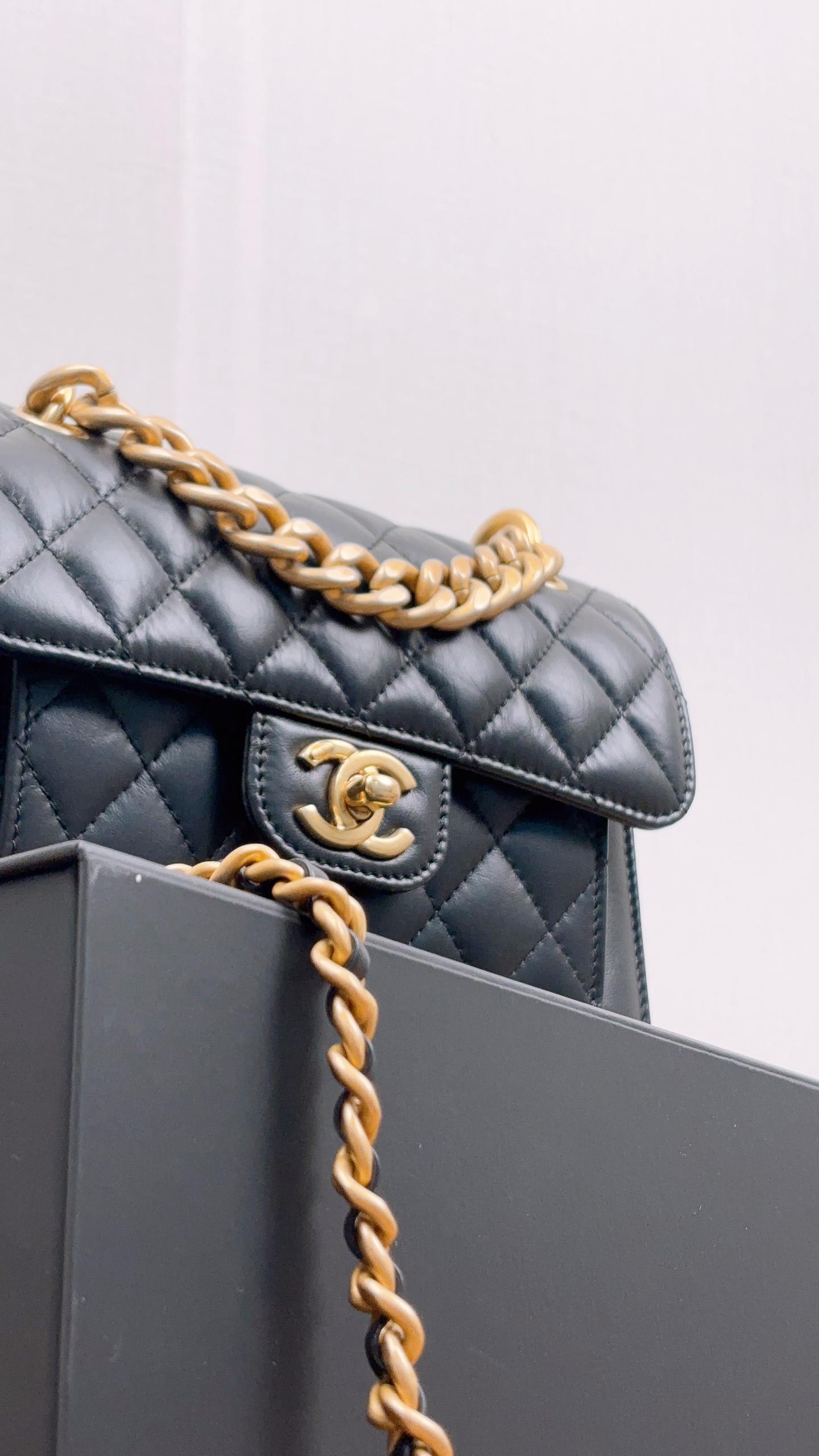 Chanel Black Aged Calfskin 23S Mini CC You Flap Bag (GHW)