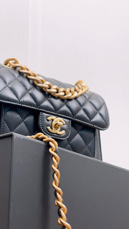 Chanel Black Aged Calfskin 23S Mini CC You Flap Bag (GHW)