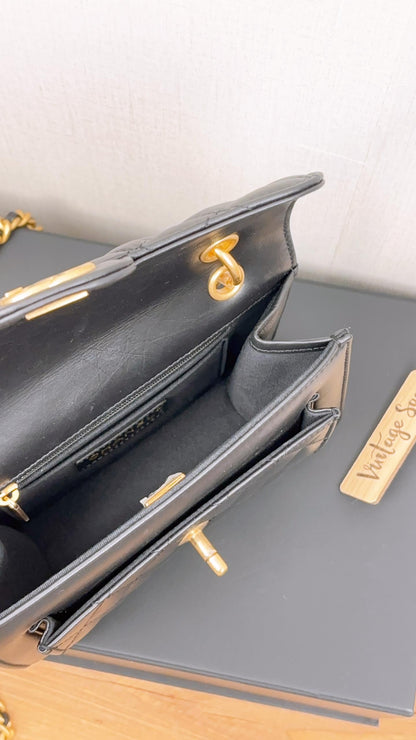 Chanel Black Aged Calfskin 23S Mini CC You Flap Bag (GHW)