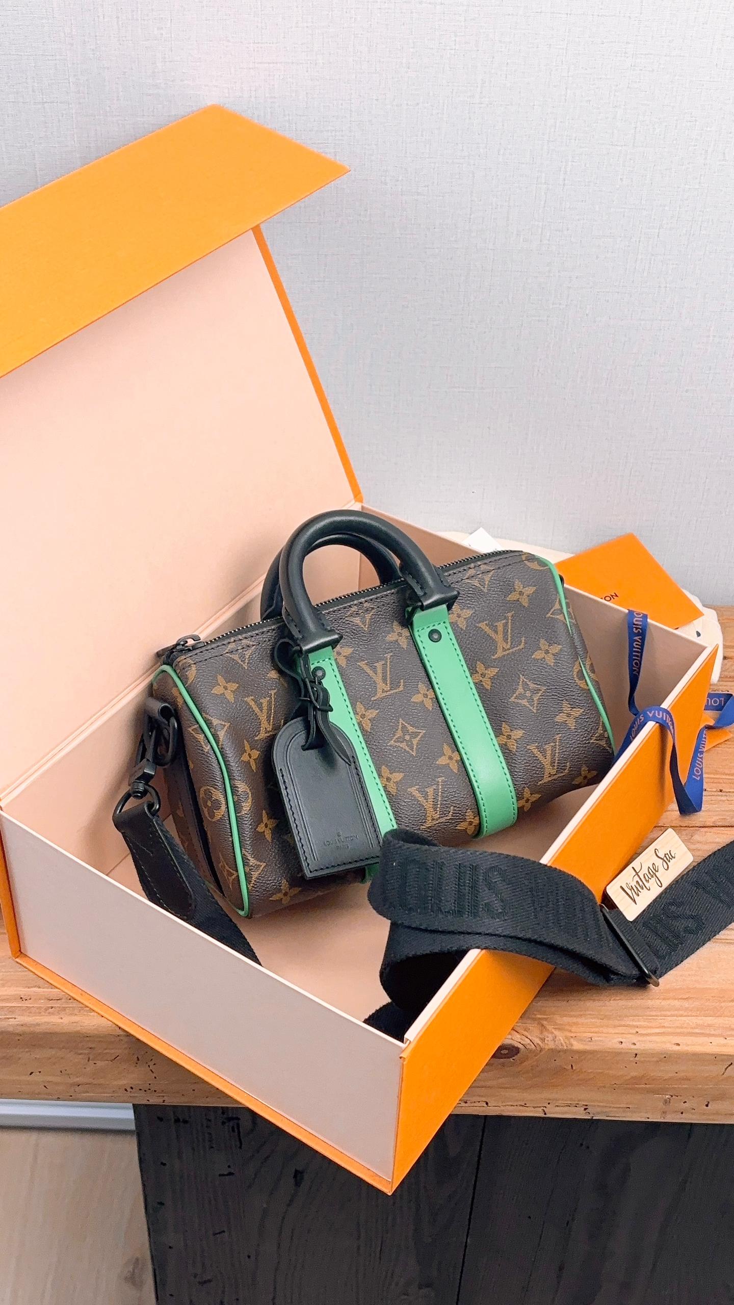 LV Monogram Macassar Keepall 25 Bandouliere