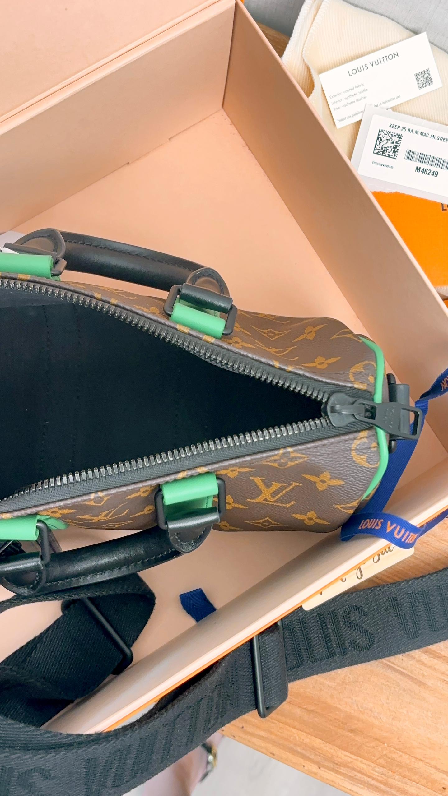 LV Monogram Macassar Keepall 25 Bandouliere