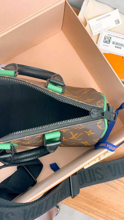 LV Monogram Macassar Keepall 25 Bandouliere