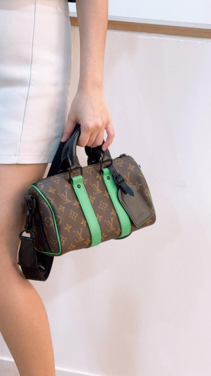 LV Monogram Macassar Keepall 25 Bandouliere