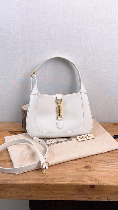 Gucci White Calfskin Jackie 1961 Small