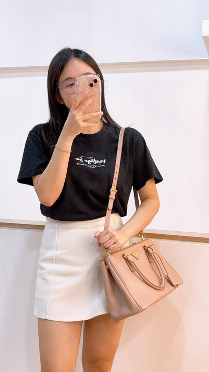 Prada Nude Saffiano Small Galleria Tote